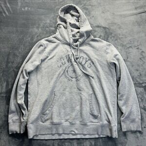 Vintage Dallas Cowboys Sweatshirt Hoodie XL Womens Gray HER STYLE‎ Distressed